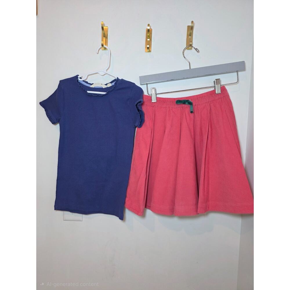 Mini Boden Outfit 2 piece Top & Corduroy Skirt Size 9-10 Years Old